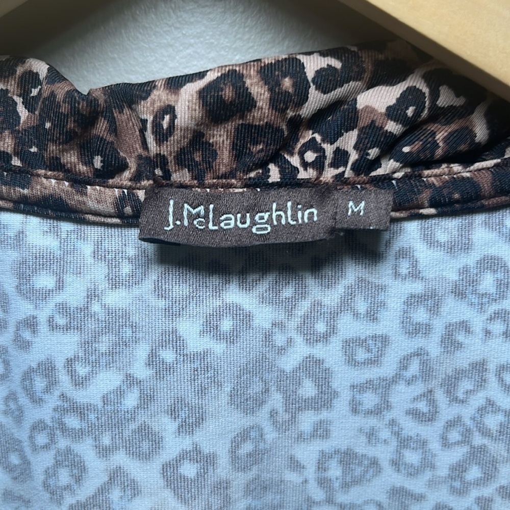 J McLaughlin Leopard Print Catalina Cloth Top Medium - Picture 4 of 7